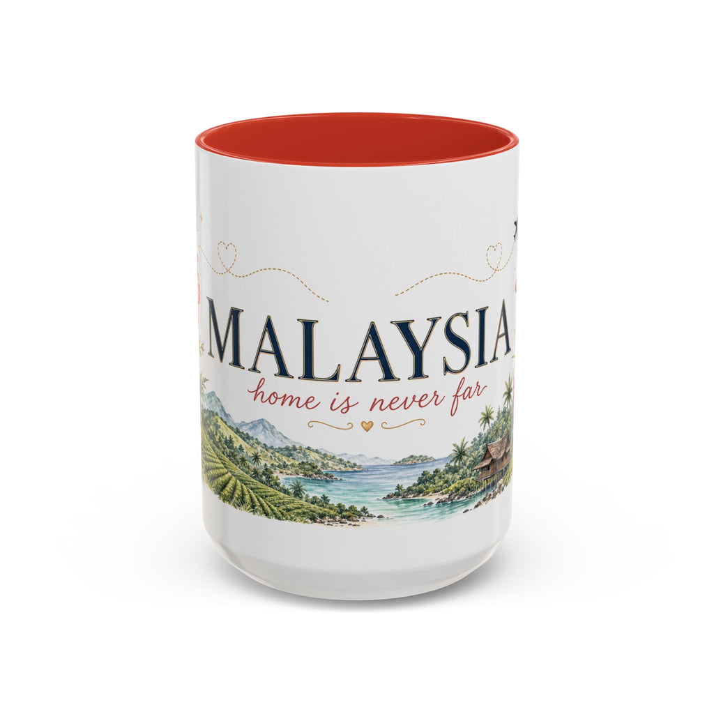 Malaysia Home Country Mug | Moving Away Gift | Long Distance Friendship | 11 oz 15 oz Accent Mug