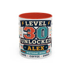Custom Gamer Birthday Mug | Level Unlocked Name Age Coffee Cup