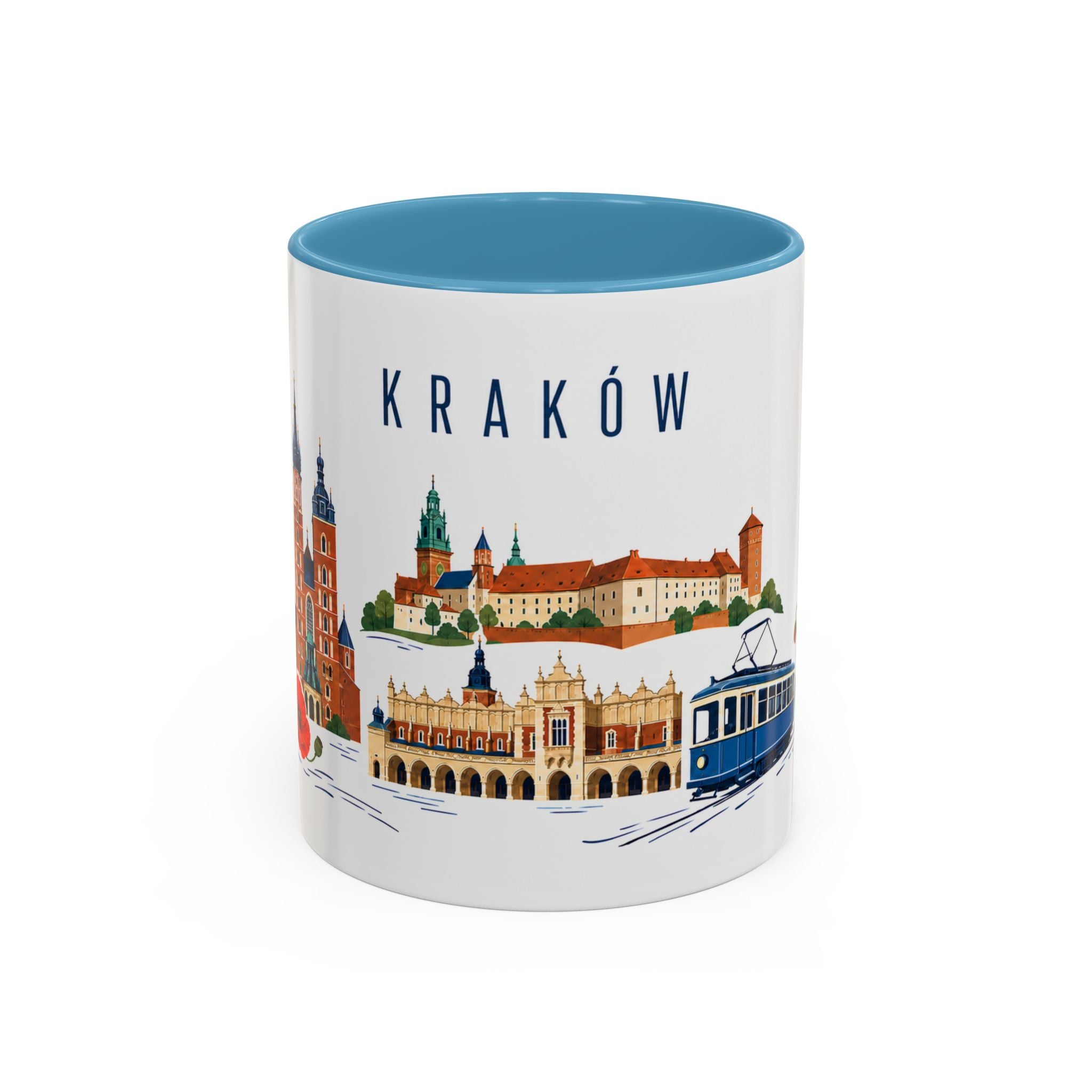 Kraków Coffee Mug | Poland Travel Souvenir | Porcelain Decal City Gift | 11oz 15oz Accent Mug