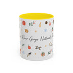 New River Gorge National Park Christmas Mug | Watercolor Travel Souvenir | Holiday Gift | Accent Ceramic Coffee Cup 11oz 15oz