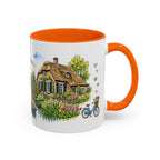 Giethoorn Illustrated Travel Mug | Netherlands Souvenir Accent Coffee Mug | 11oz 15oz Ceramic Cup