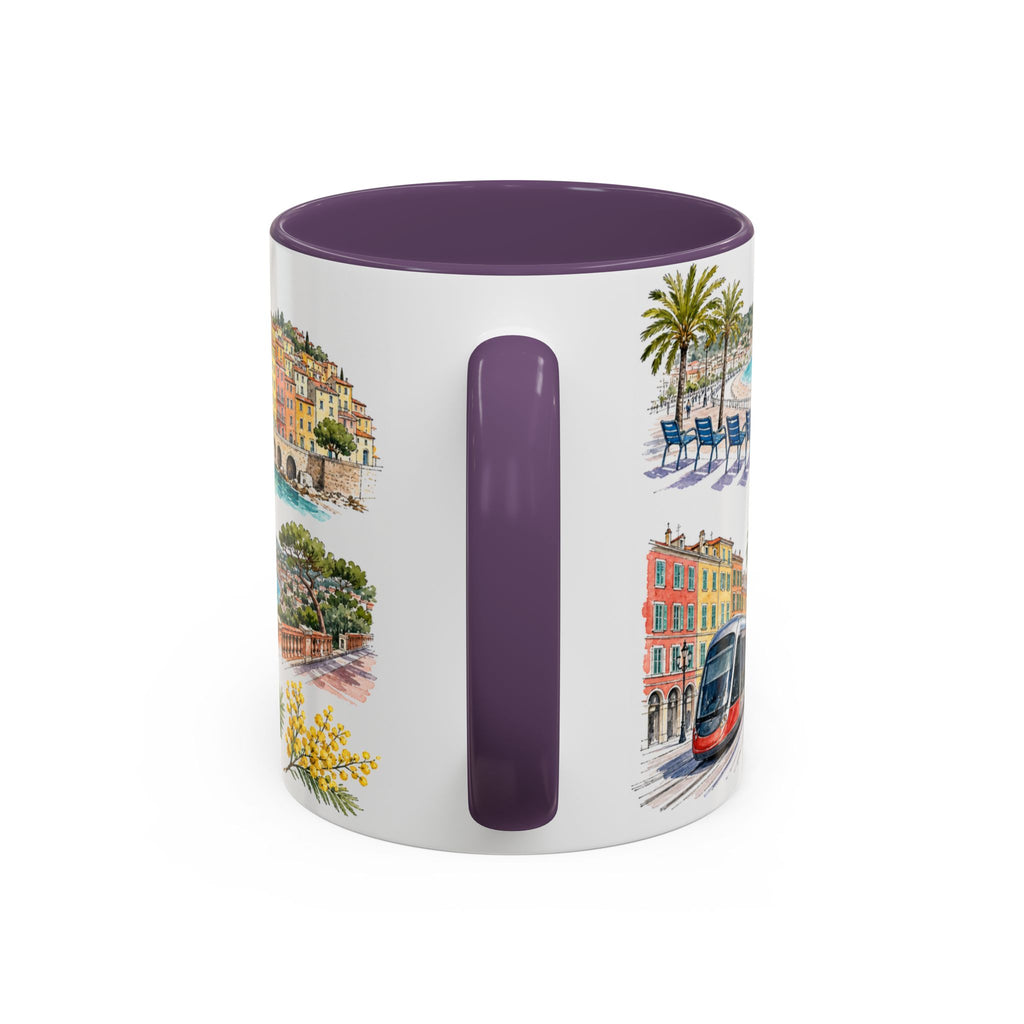 Nice Illustrated Travel Mug | City Souvenir Accent Coffee Mug | 11oz 15oz Ceramic Cup
