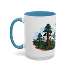Redwood National Park Coffee Mug | Solid Color Block Park Souvenir | 11oz 15oz Accent Mug