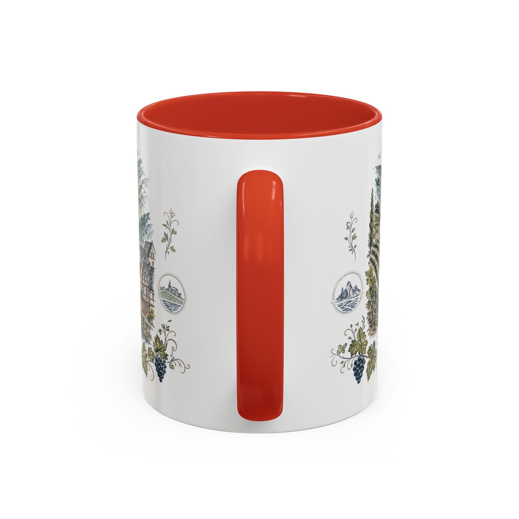 Rhine Valley Mug, Germany Travel Souvenir, Bucket List Gift, Accent Ceramic Coffee Mug 11oz 15oz