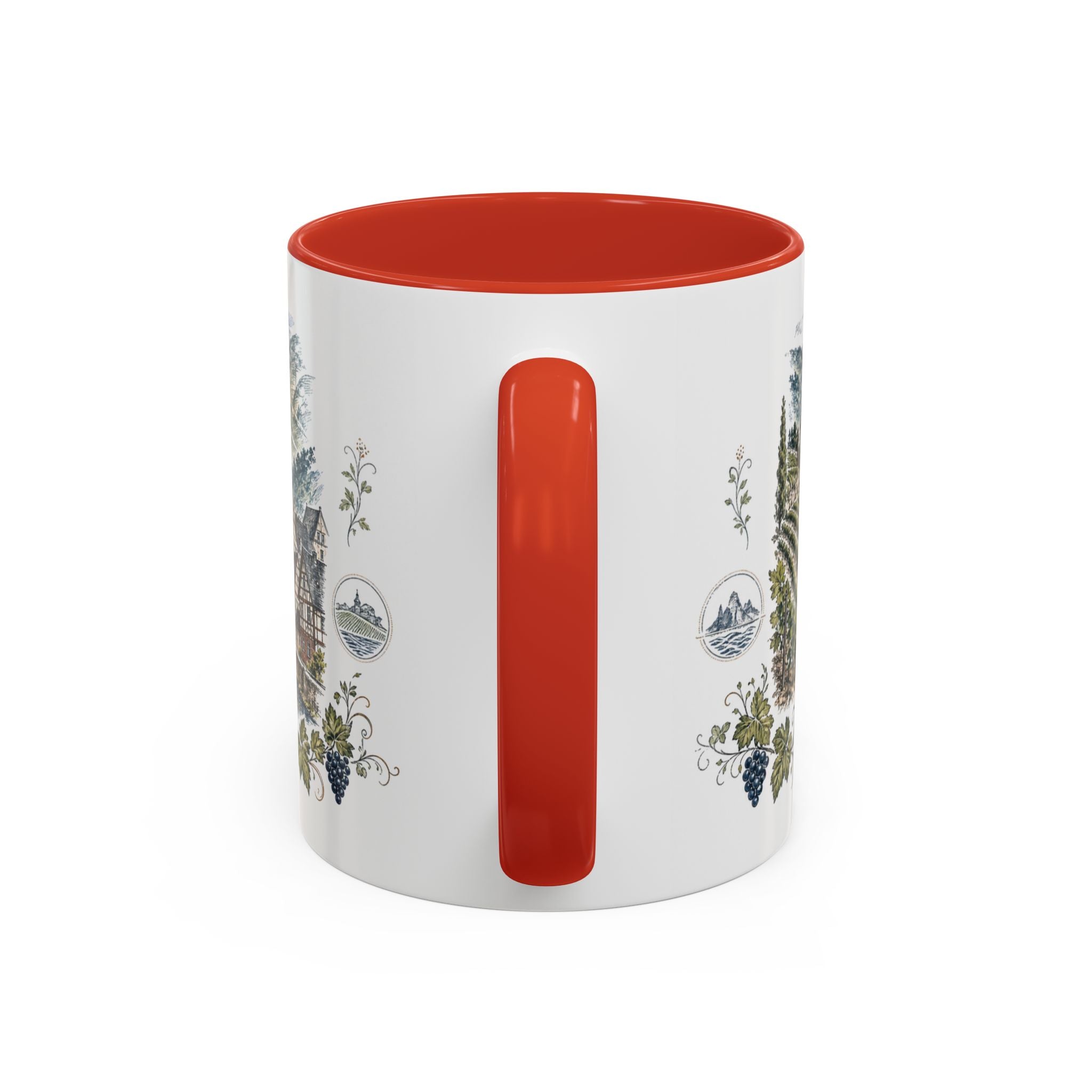 Rhine Valley Mug, Germany Travel Souvenir, Bucket List Gift, Accent Ceramic Coffee Mug 11oz 15oz