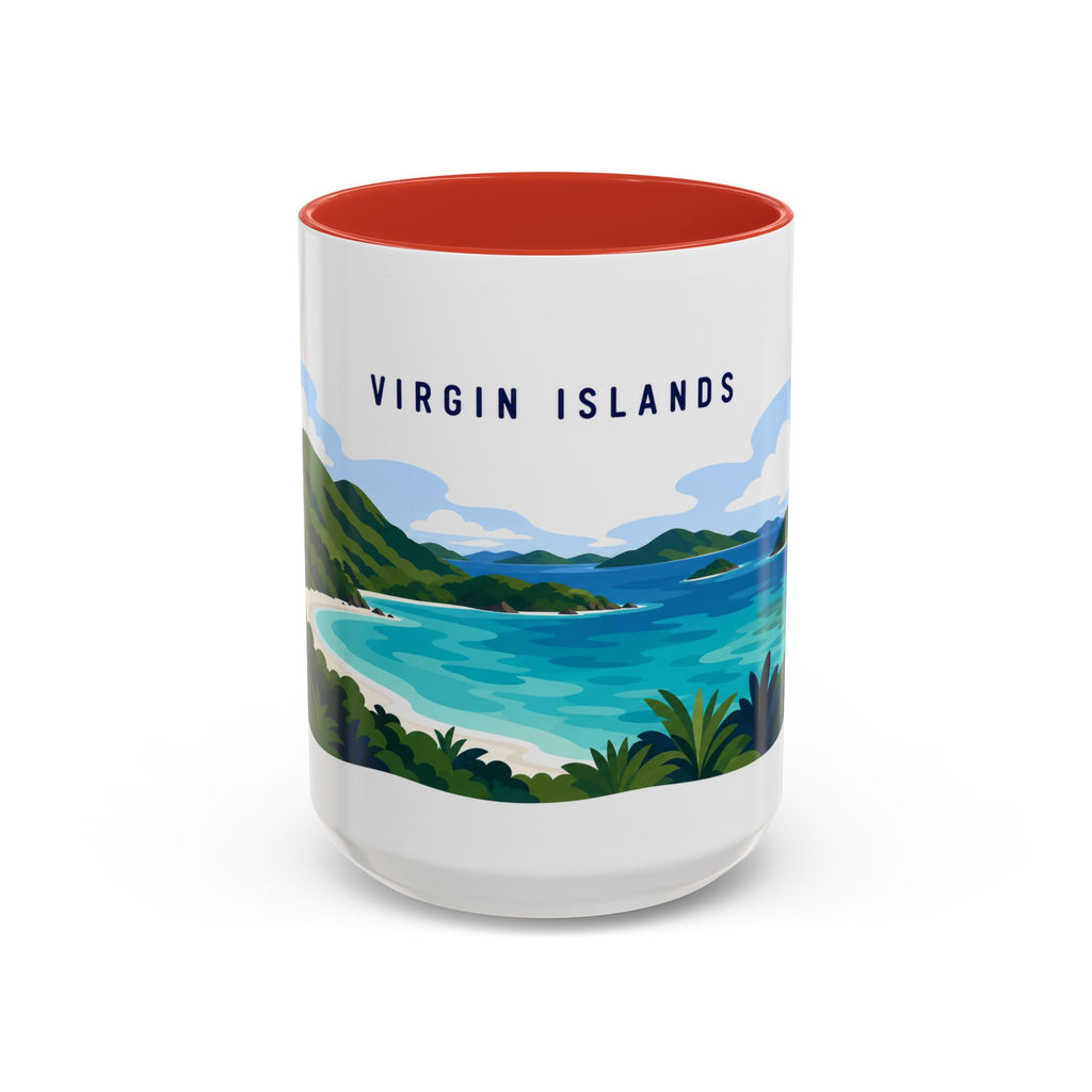 Virgin Islands National Park Coffee Mug | Solid Color Block Park Souvenir | 11oz 15oz Accent Mug