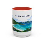 Virgin Islands National Park Coffee Mug | Solid Color Block Park Souvenir | 11oz 15oz Accent Mug