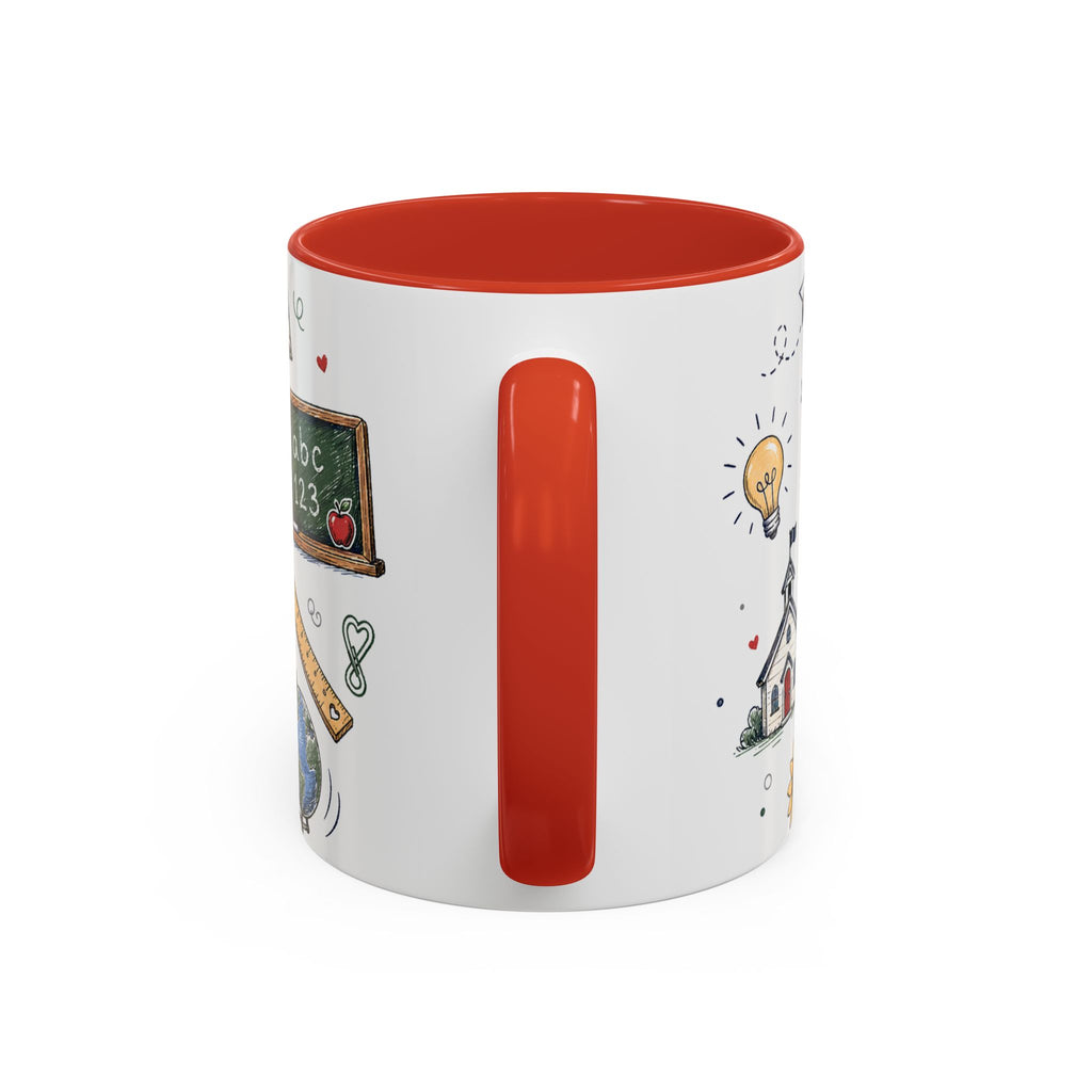 Best Teacher Ever Coffee Mug | Teacher Appreciation Gift | Accent Color Ceramic 11oz 15oz
