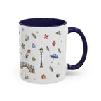 Amsterdam Christmas Watercolor Mug | Festive City Souvenir Coffee Cup