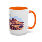 Petrified Forest National Park Coffee Mug | Solid Color Block Park Souvenir | 11oz 15oz Accent Mug