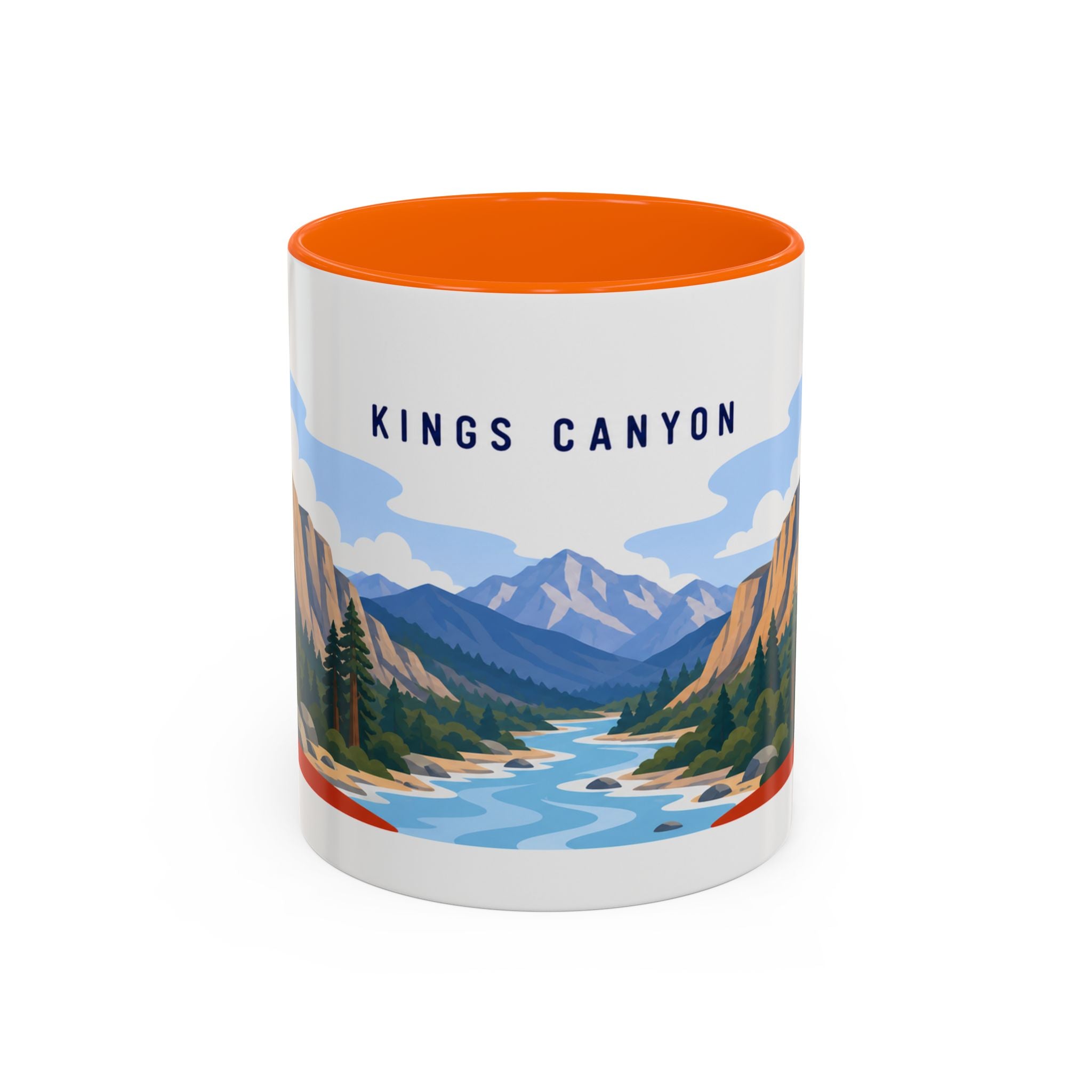 Kings Canyon National Park Coffee Mug | Solid Color Block Park Souvenir | 11oz 15oz Accent Mug