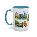 Durham Illustrated Travel Mug | City Souvenir Accent Coffee Mug | 11oz 15oz Ceramic Cup