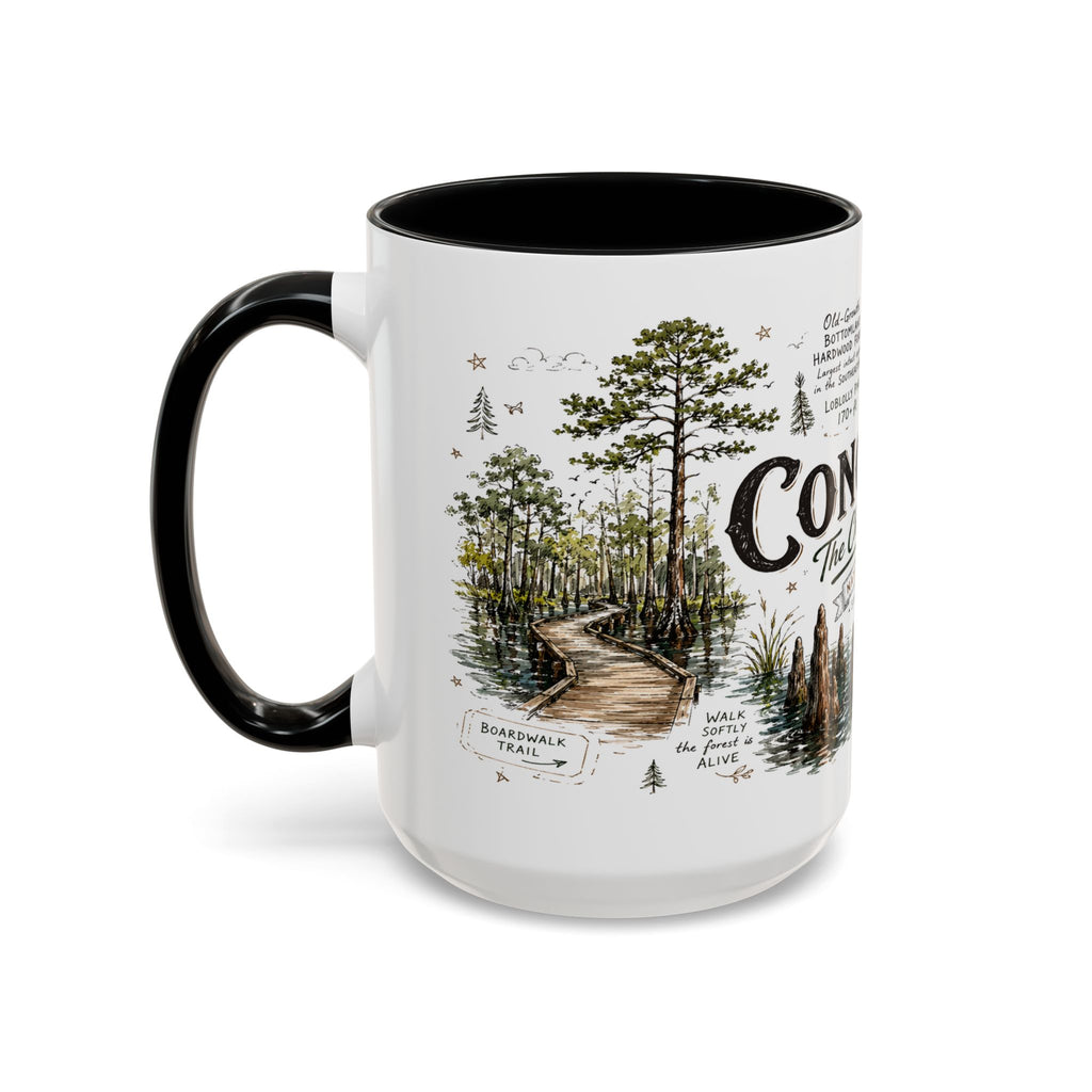 Congaree National Park Coffee Mug | South Carolina Forest Floodplain Gift | Accent Color Ceramic 11oz 15oz