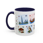 Dubai Coffee Mug | Postage Stamp Collage Mug | Travel Souvenir Accent Cup 11oz 15oz