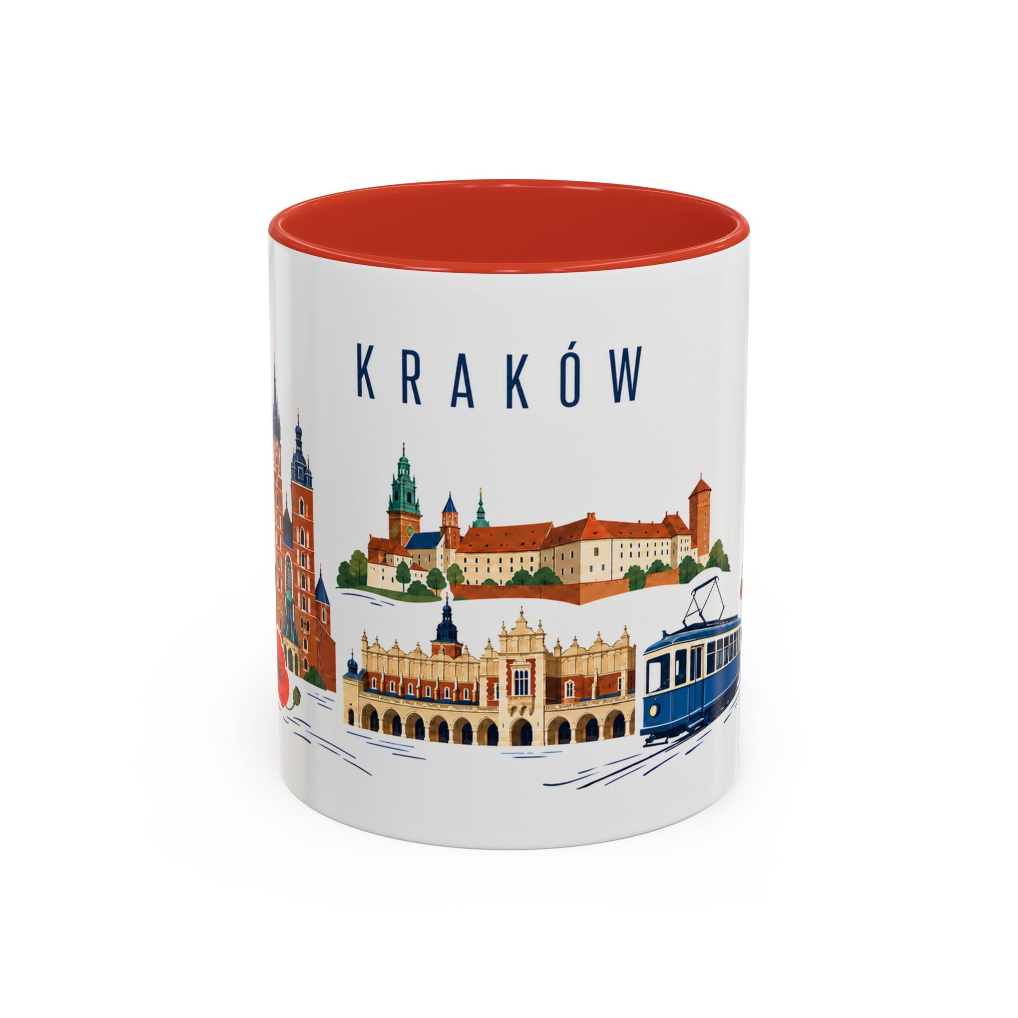 Kraków Coffee Mug | Poland Travel Souvenir | Porcelain Decal City Gift | 11oz 15oz Accent Mug