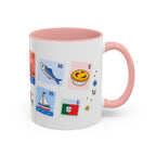 Lisbon Coffee Mug | Postage Stamp Collage Mug | Travel Souvenir Accent Cup 11oz 15oz