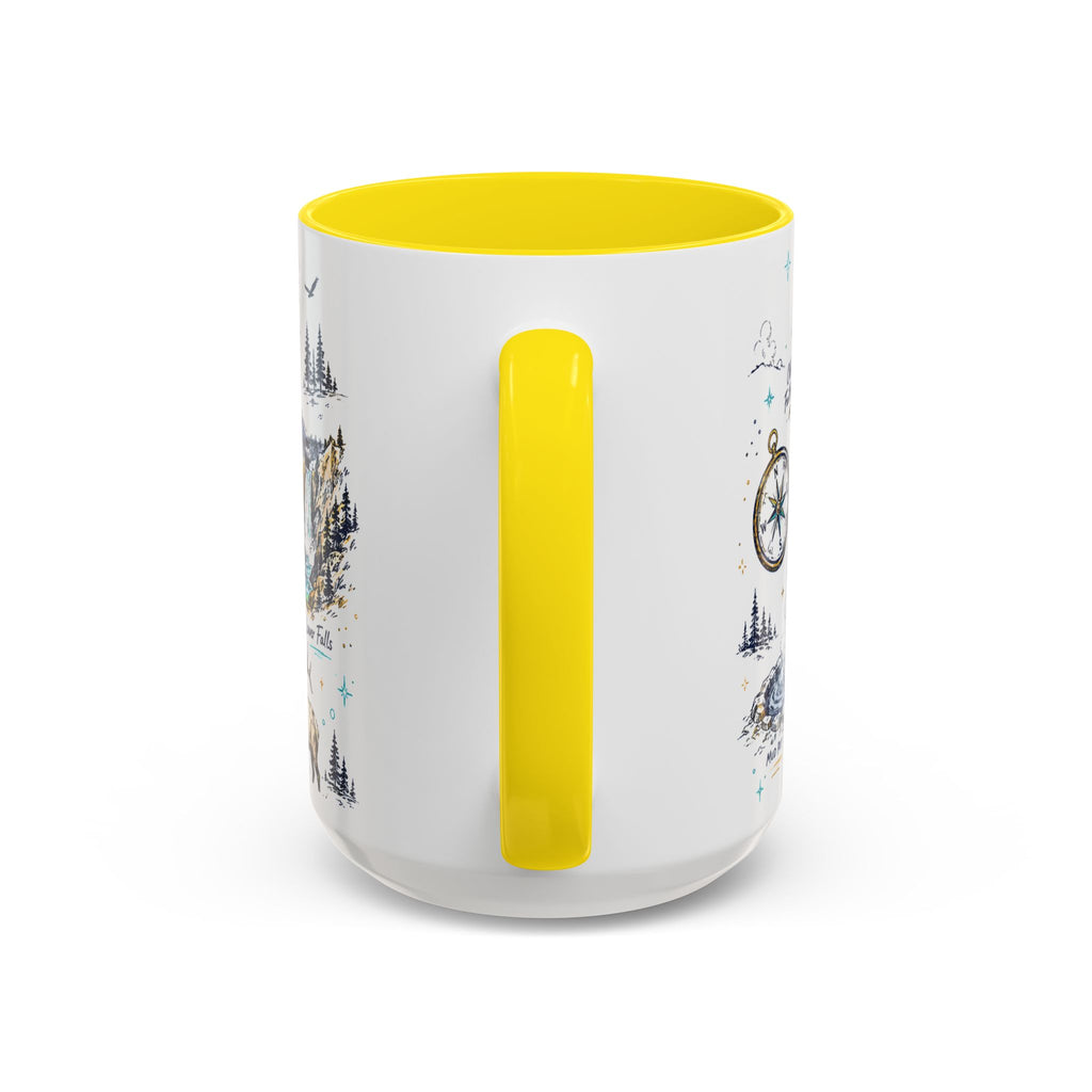 Yellowstone National Park Coffee Mug | Hiking Camping Nature Gift | Accent Color Ceramic 11oz 15oz