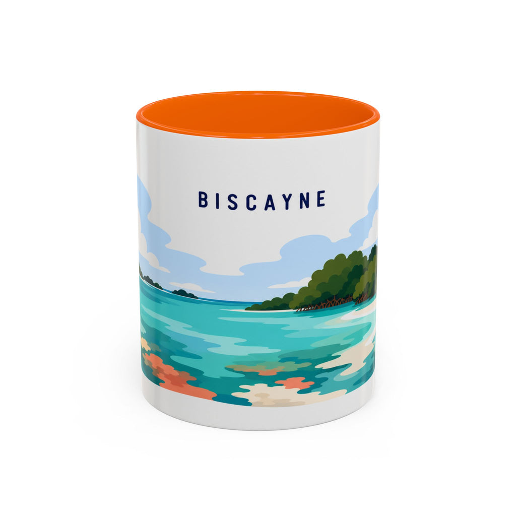 Biscayne National Park Coffee Mug | Solid Color Block Park Souvenir | 11oz 15oz Accent Mug