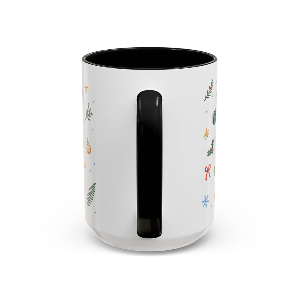 Big Sur Christmas Mug | Watercolor Travel Souvenir | Holiday Gift | Accent Ceramic Coffee Cup 11oz 15oz