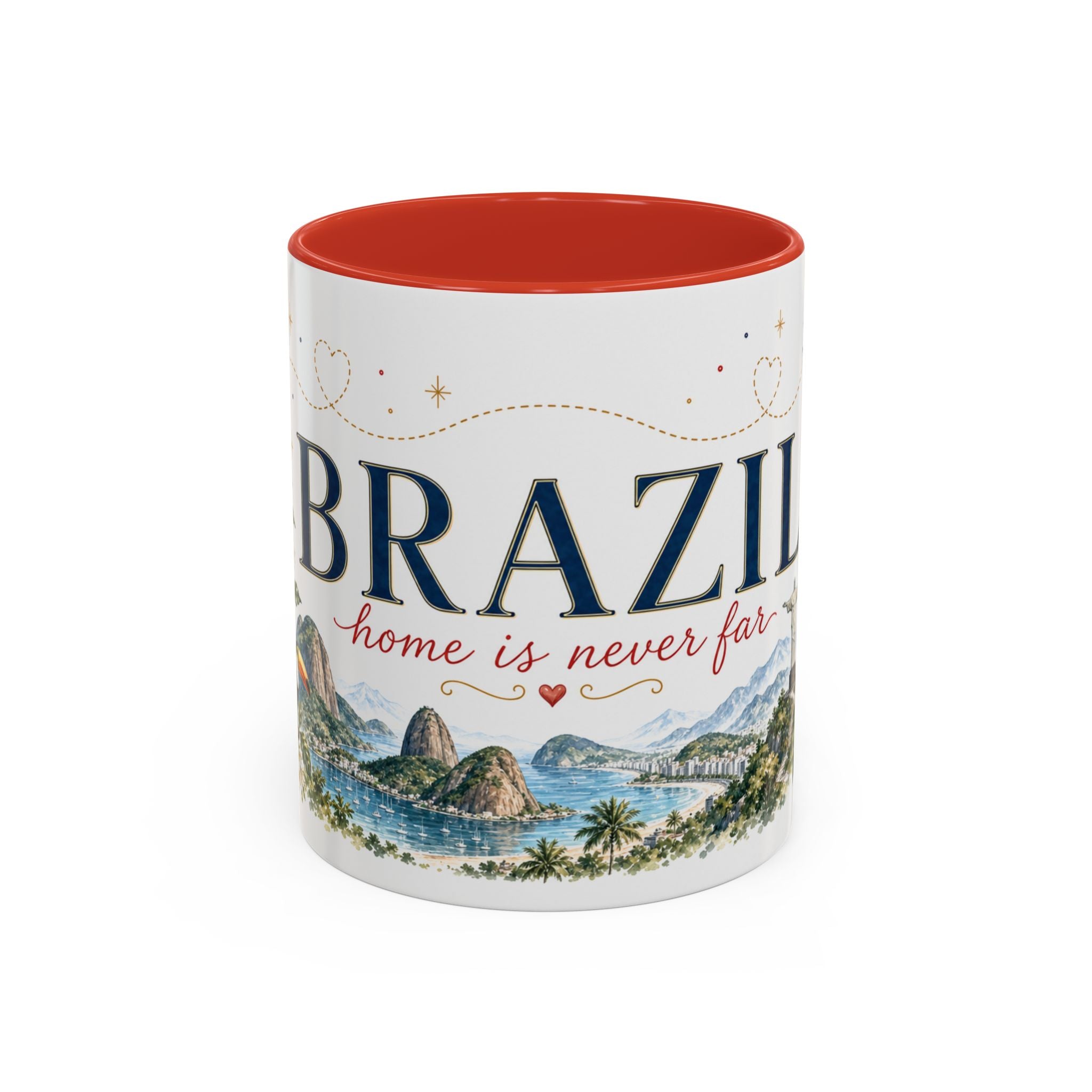 Brazil Home Country Mug | Moving Away Gift | Long Distance Friendship | 11 oz 15 oz Accent Mug