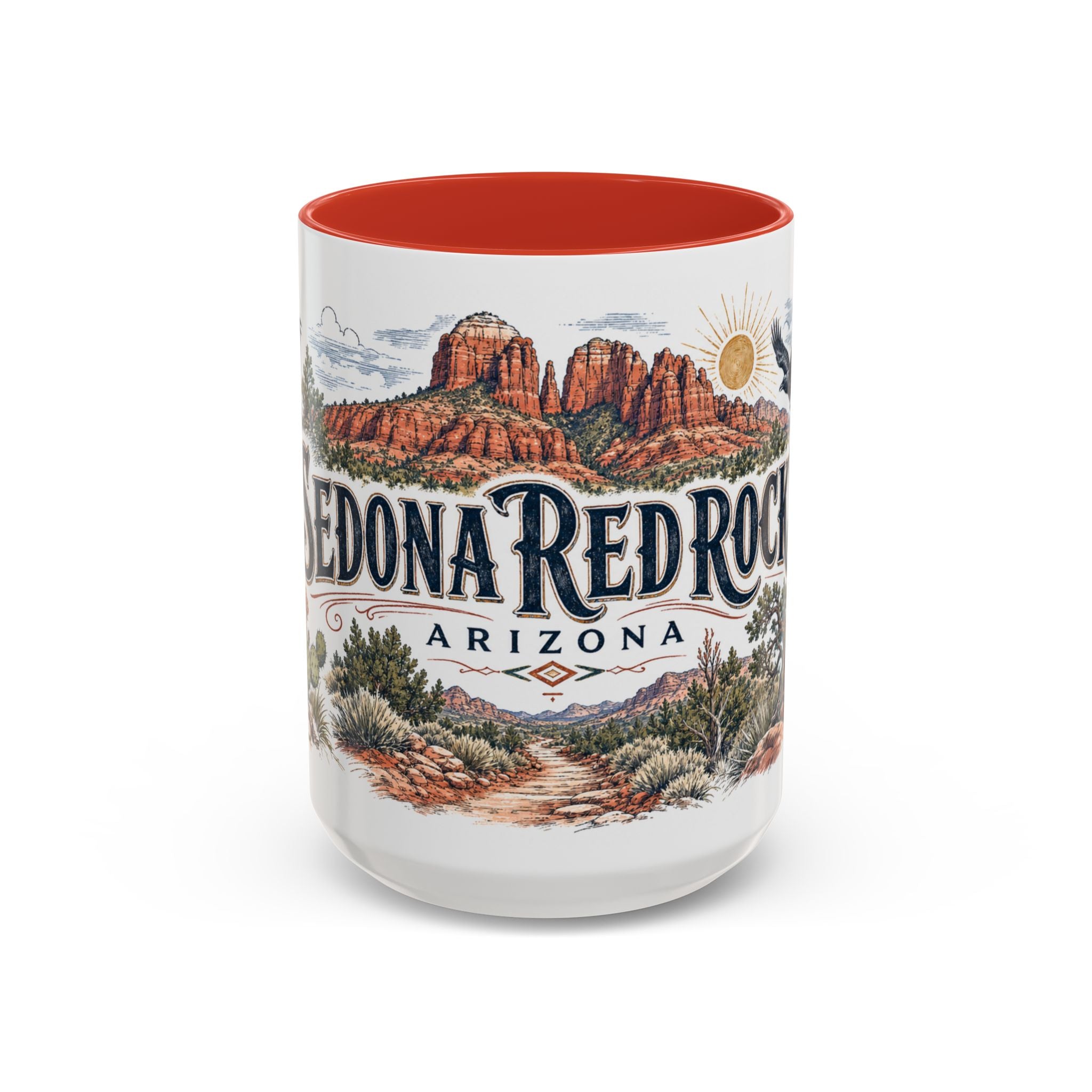Sedona Red Rocks Mug, Arizona Travel Souvenir, Bucket List Gift, Accent Ceramic Coffee Mug 11oz 15oz