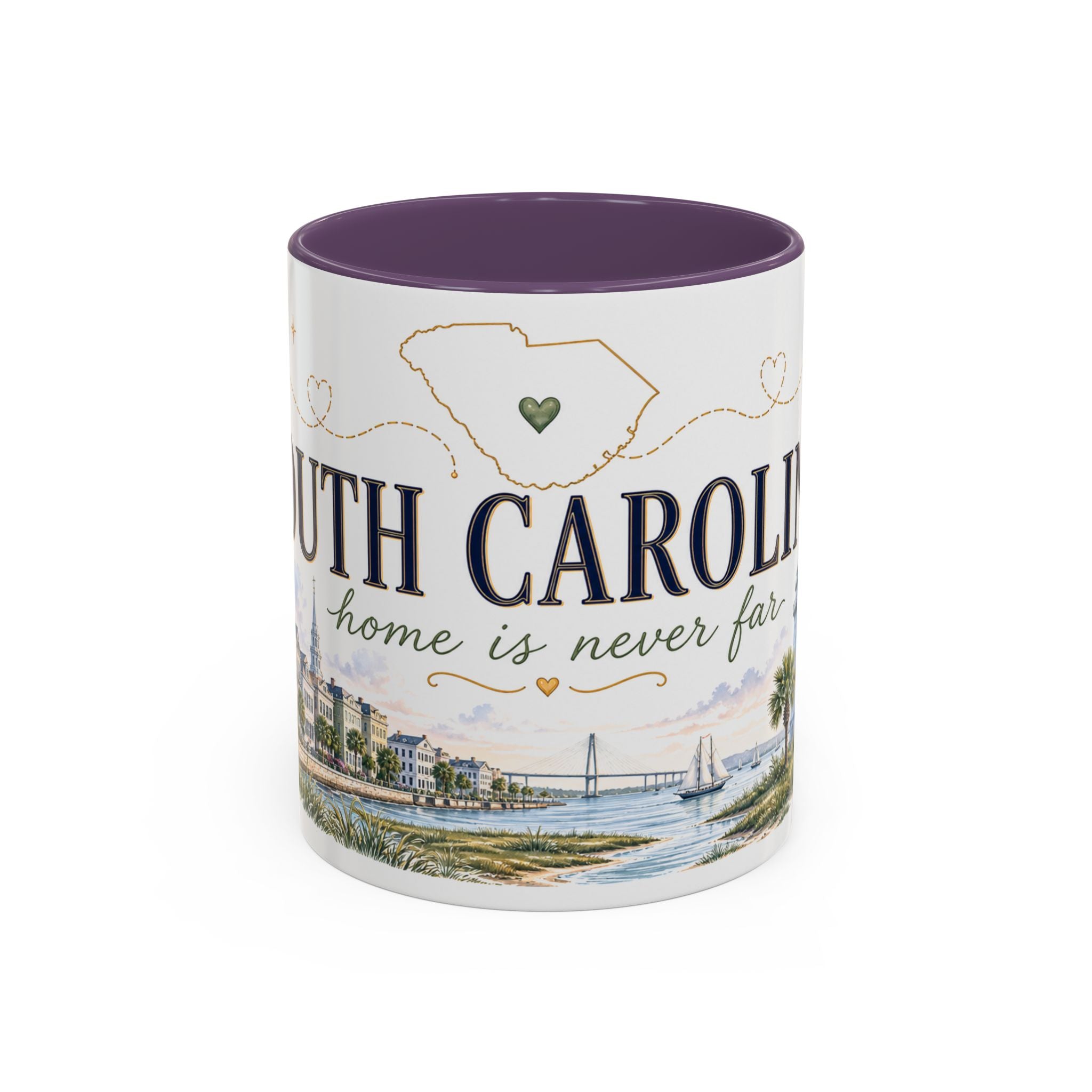 South Carolina State Mug | Botanical Map Accent Cup (11oz 15oz)