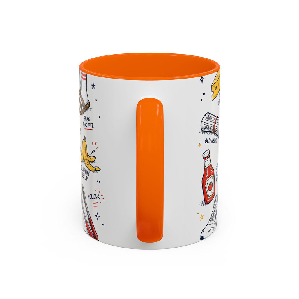 Dad Jokes Sorry Not Sorry Coffee Mug | Father's Day Gift for Dad | Accent Color Ceramic 11oz 15oz