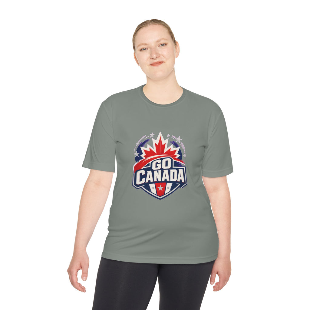 Go Canada Soccer T Shirt, Moisture Wicking Fan Tee