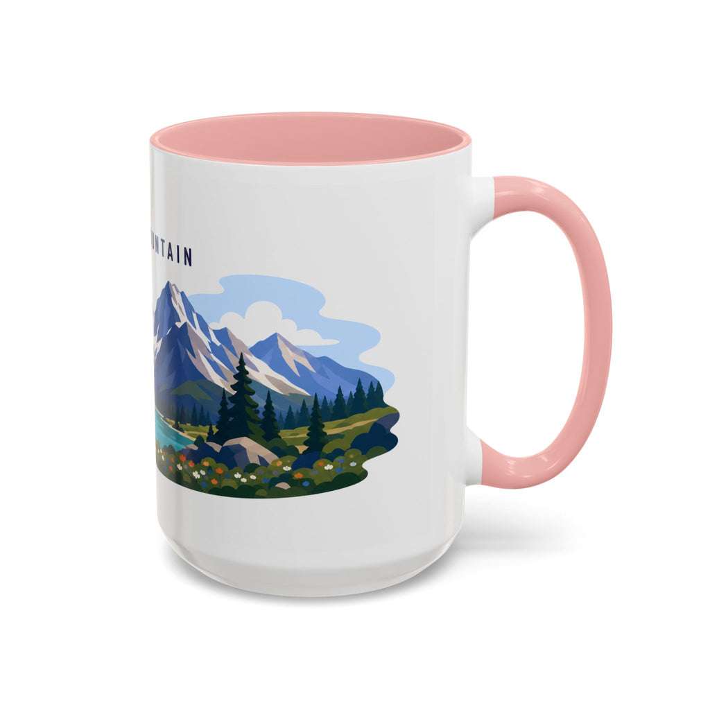 Rocky Mountain National Park Coffee Mug | Solid Color Block Park Souvenir | 11oz 15oz Accent Mug