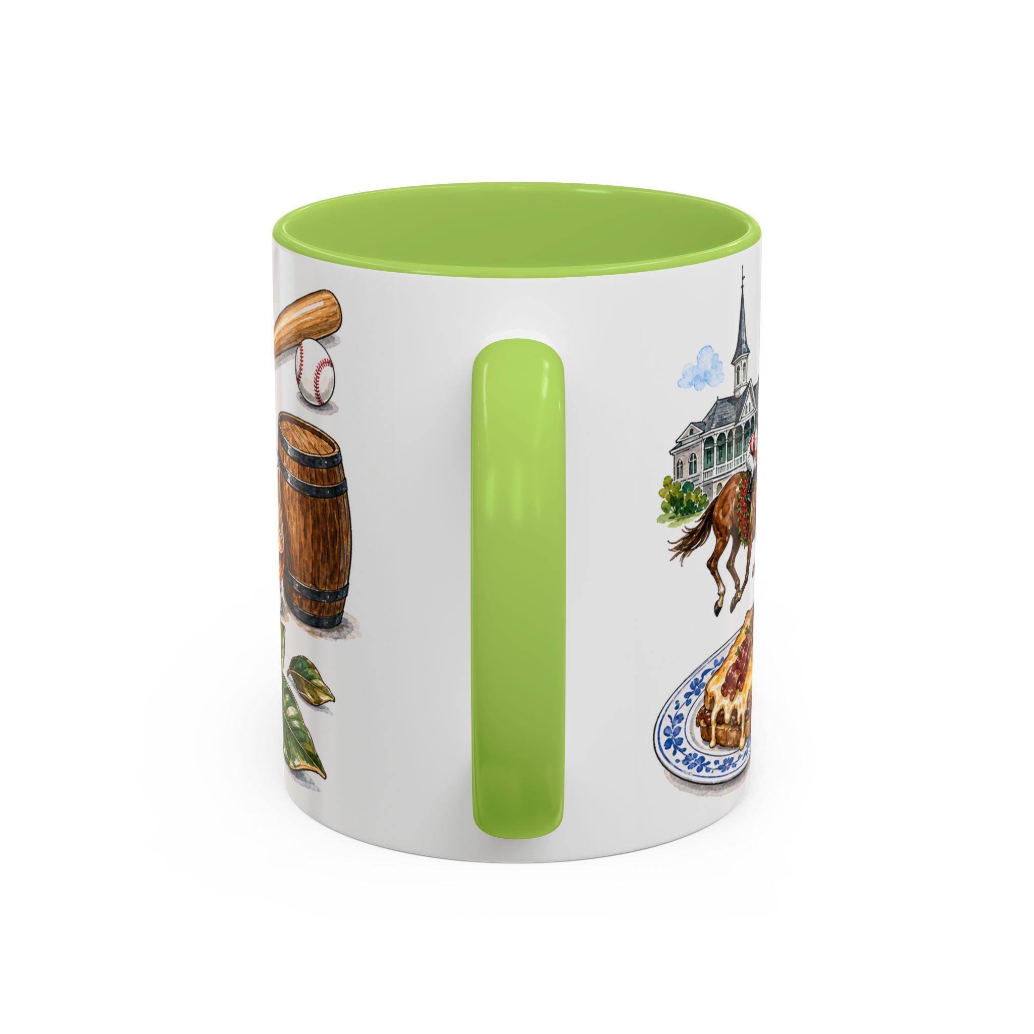 Louisville Illustrated Travel Mug | City Souvenir Accent Coffee Mug | 11oz 15oz Ceramic Cup