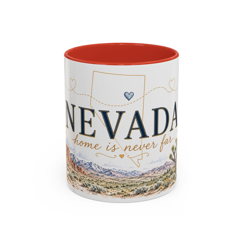 Nevada Home State Mug | Moving Away, Long Distance Friendship Gift | 11oz 15oz Accent Mug
