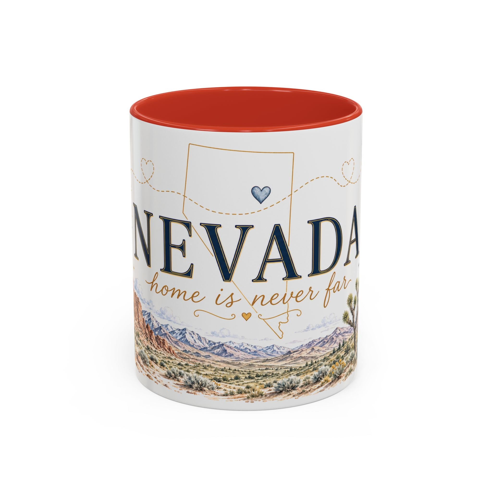 Nevada Home State Mug | Moving Away, Long Distance Friendship Gift | 11oz 15oz Accent Mug