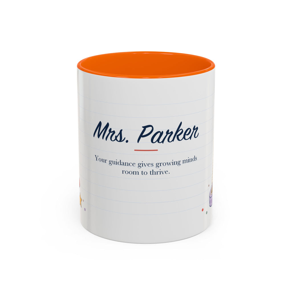 Personalized Teacher Mug | Custom Name Notebook Coffee Cup | Back to School Gift 11oz 15oz