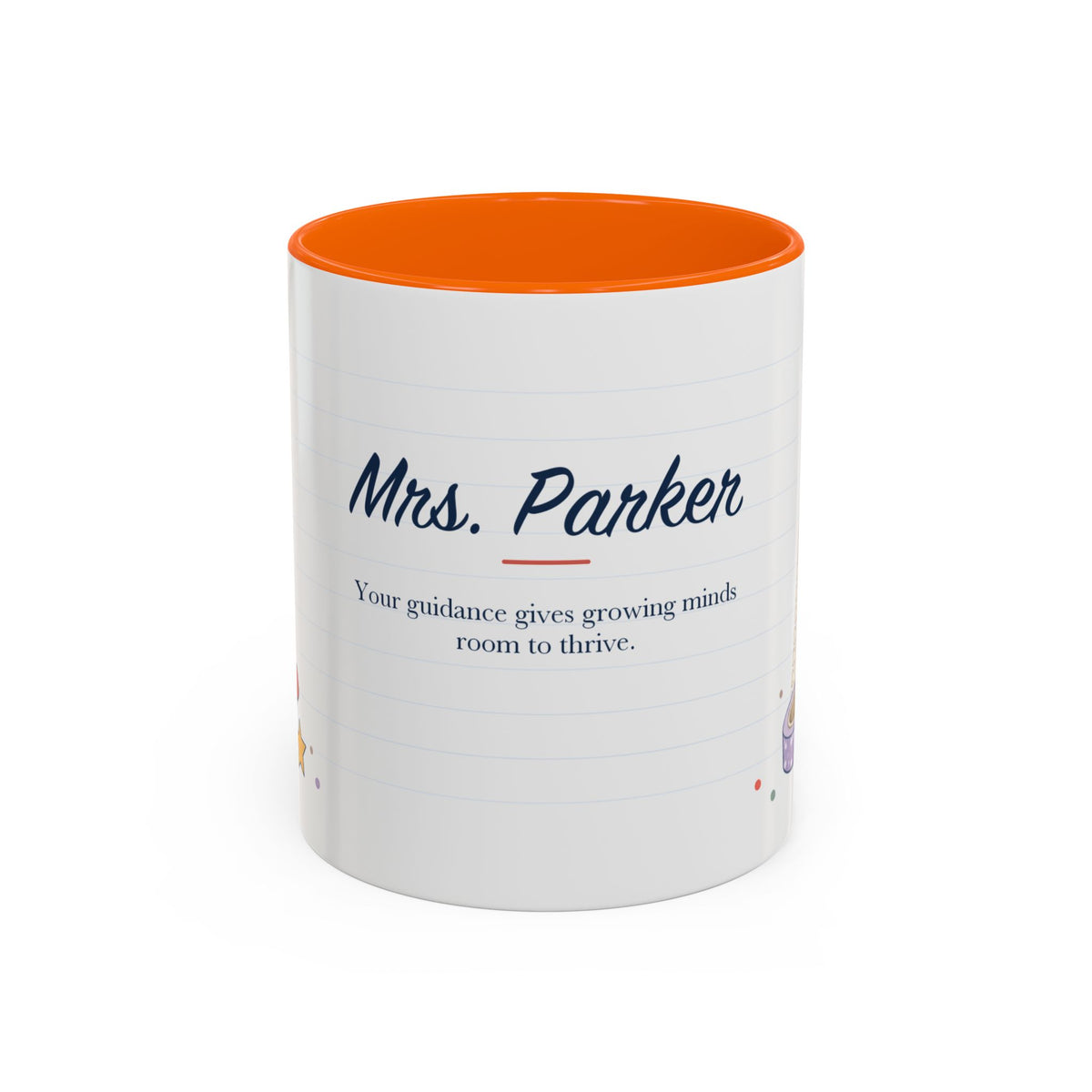 Personalized Teacher Mug | Custom Name Notebook Coffee Cup | Back to School Gift 11oz 15oz