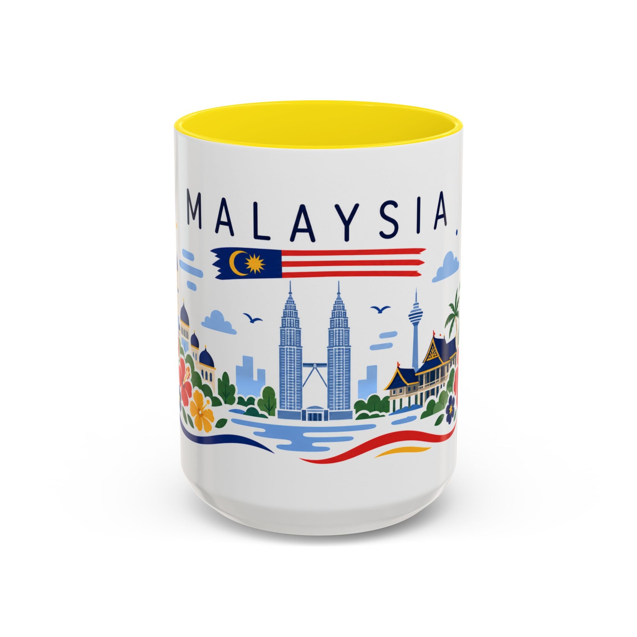 Malaysia Coffee Mug | Travel Souvenir Accent Mug | Country Gift Ceramic Cup 11oz 15oz