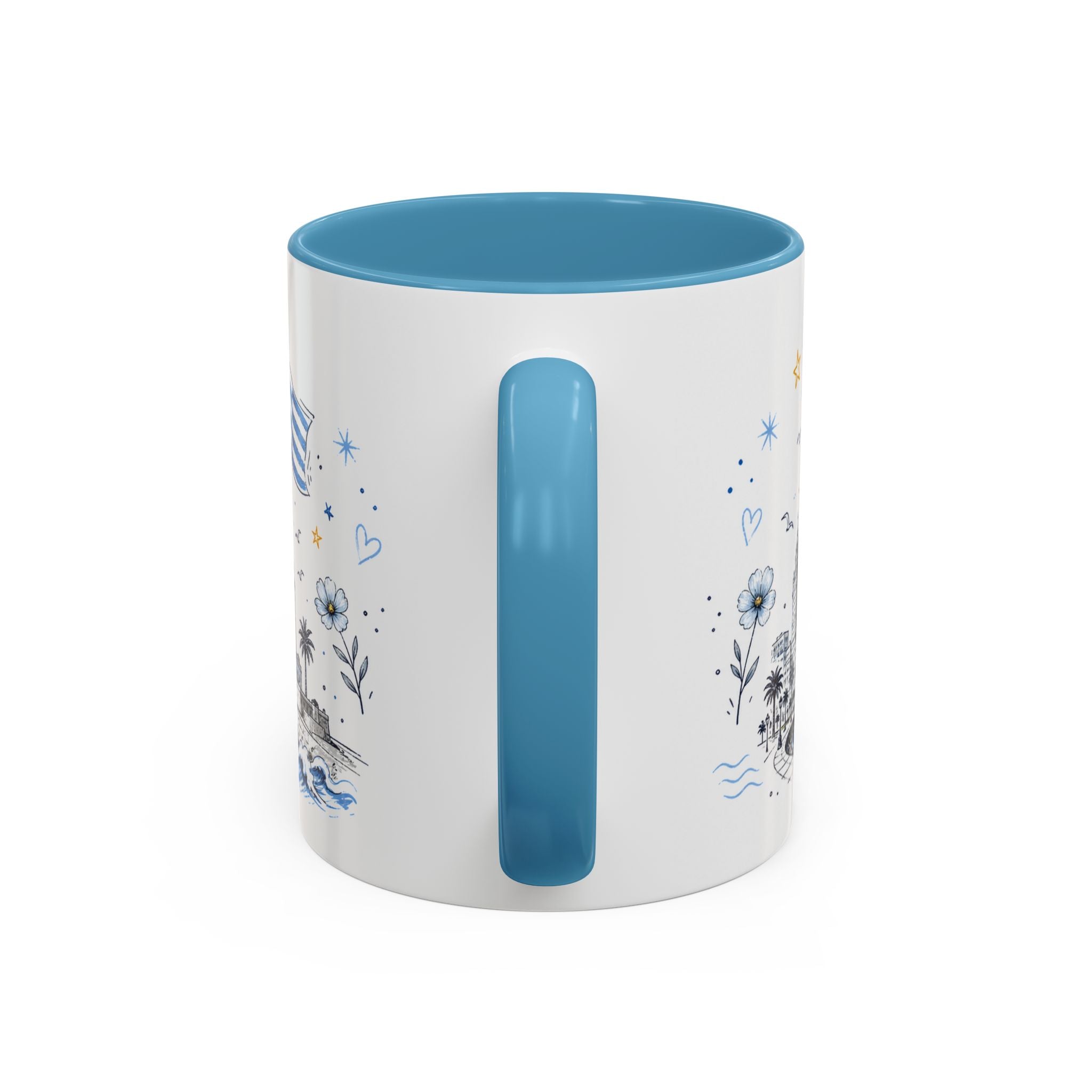 Uruguay Soccer Coffee Mug | World Cup Fan Gift | Accent Color Ceramic 11oz 15oz Match Day Cup