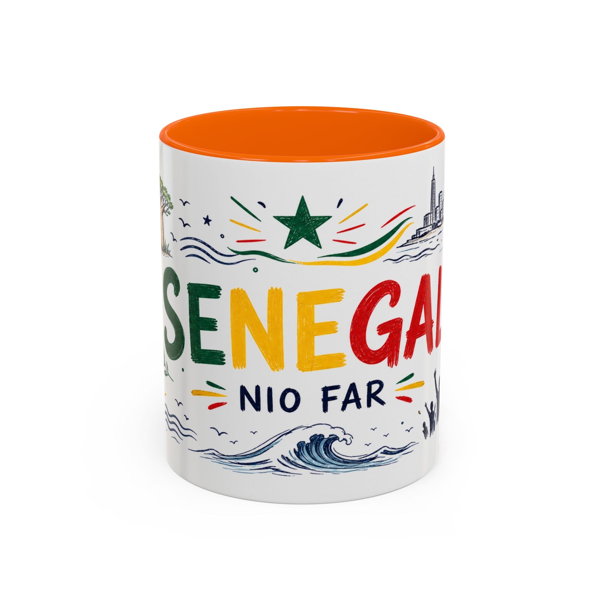 Senegal Soccer Coffee Mug | World Cup Fan Gift | Accent Color Ceramic 11oz 15oz Match Day Cup