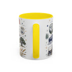 America the Beautiful Coffee Mug | Patriotic USA Gift | Accent Color Ceramic 11oz 15oz