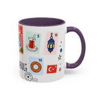 Istanbul Coffee Mug | Postage Stamp Collage Mug | Travel Souvenir Accent Cup 11oz 15oz