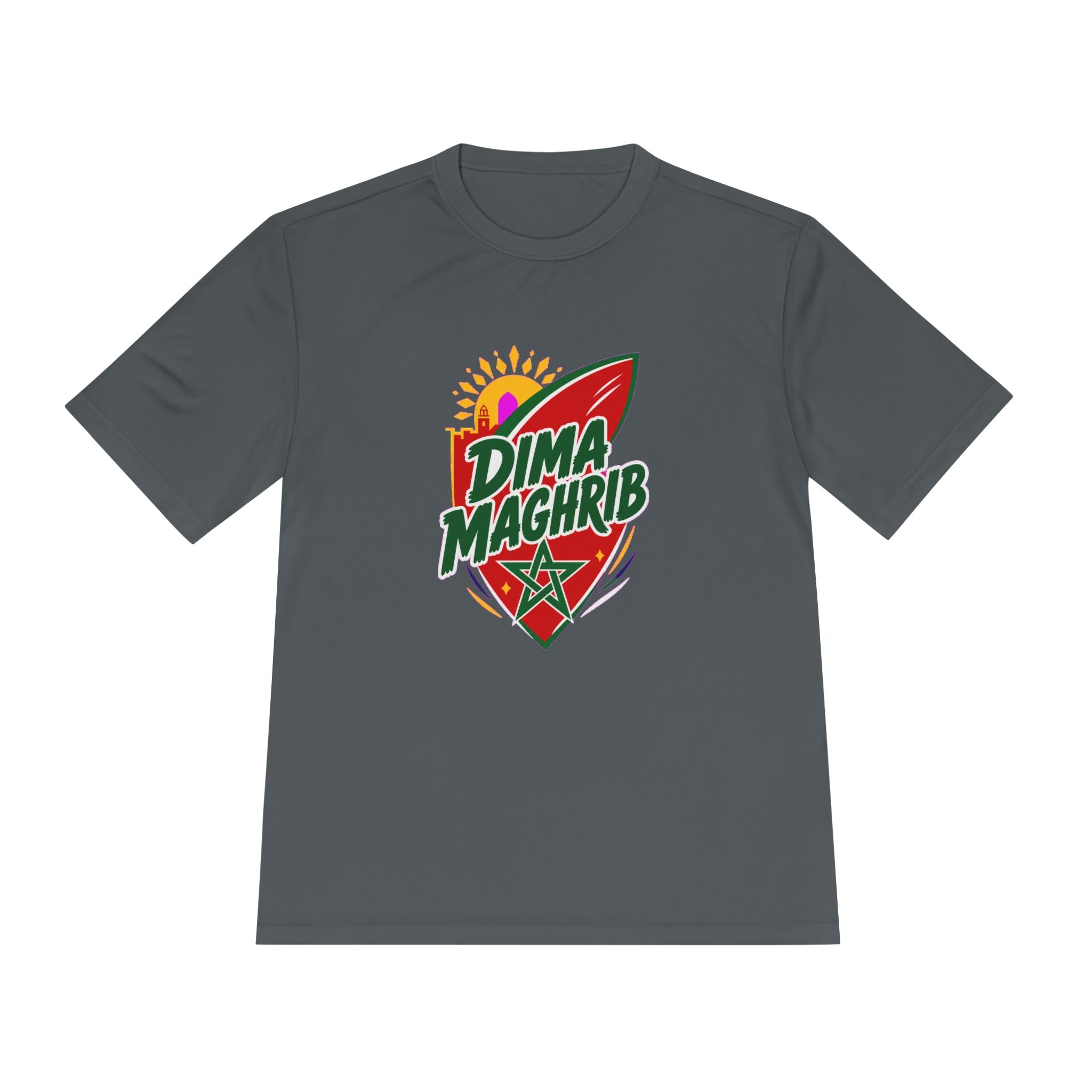 Morocco Dima Maghrib Soccer Fan Tee, Moisture-Wicking Sport Shirt