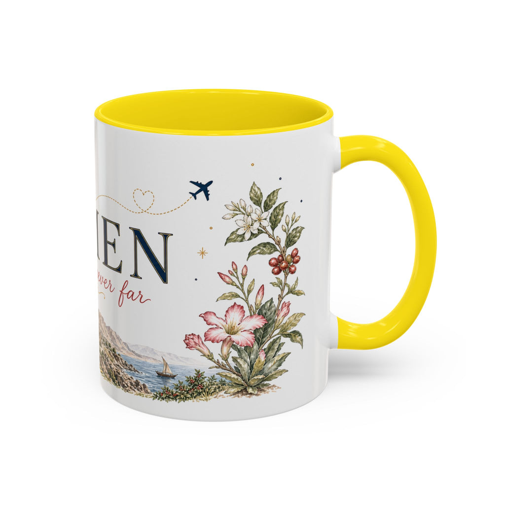 Yemen Home Country Mug | Moving Away Gift | Long Distance Friendship | 11 oz 15 oz Accent Mug