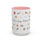 New River Gorge National Park Christmas Mug | Watercolor Travel Souvenir | Holiday Gift | Accent Ceramic Coffee Cup 11oz 15oz