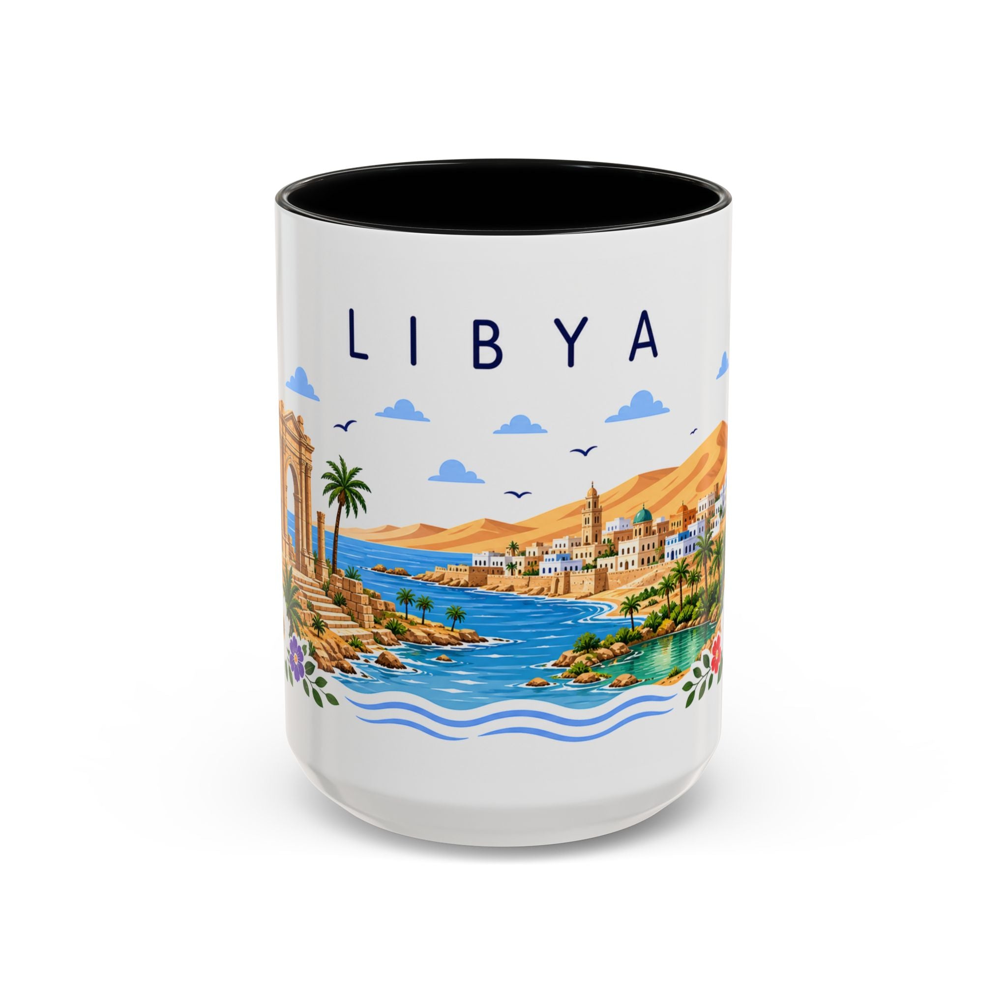 Libya Coffee Mug | Travel Souvenir Accent Mug | Place Gift Ceramic Cup 11oz 15oz