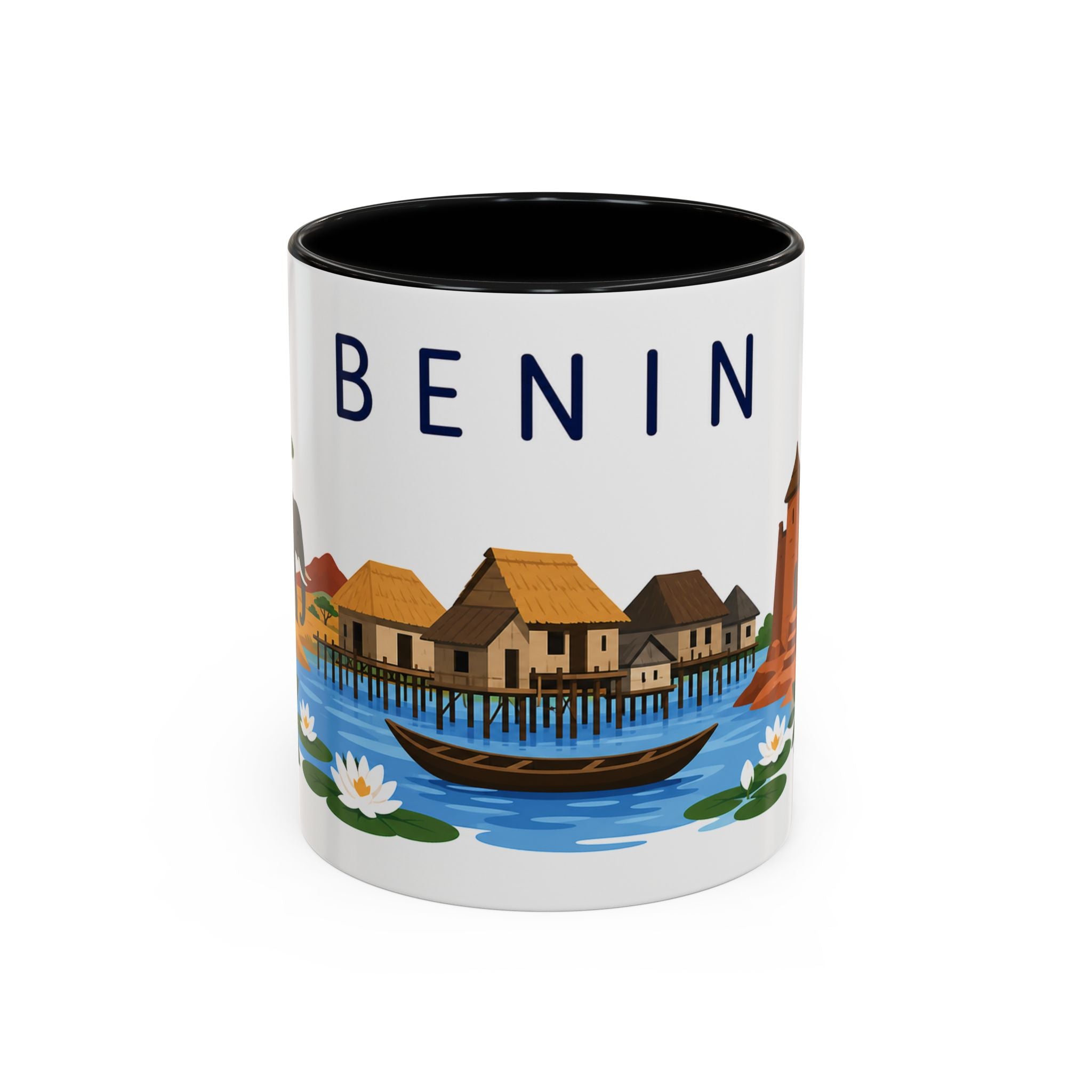 Benin Coffee Mug | Travel Souvenir Accent Mug | Country Gift Ceramic Cup 11oz 15oz