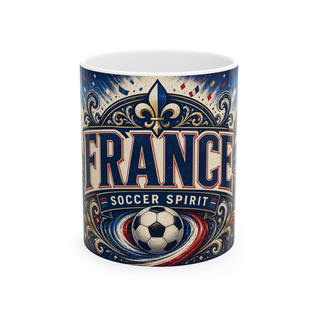 France Soccer Spirit Coffee Mug | Soccer Fan Gift | Ceramic 11oz 15oz Match Day Cup