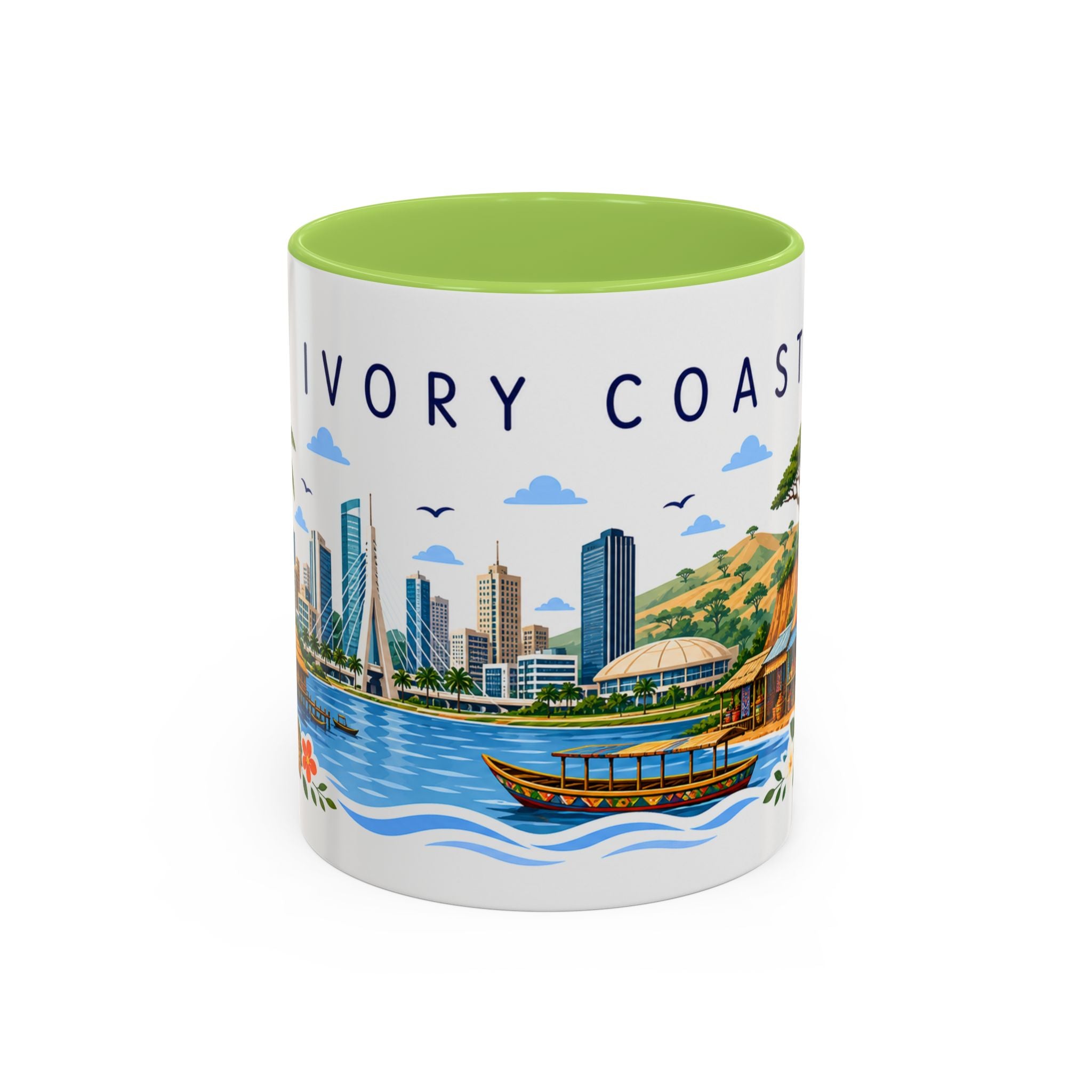 Ivory Coast Coffee Mug | Travel Souvenir Accent Mug | Place Gift Ceramic Cup 11oz 15oz