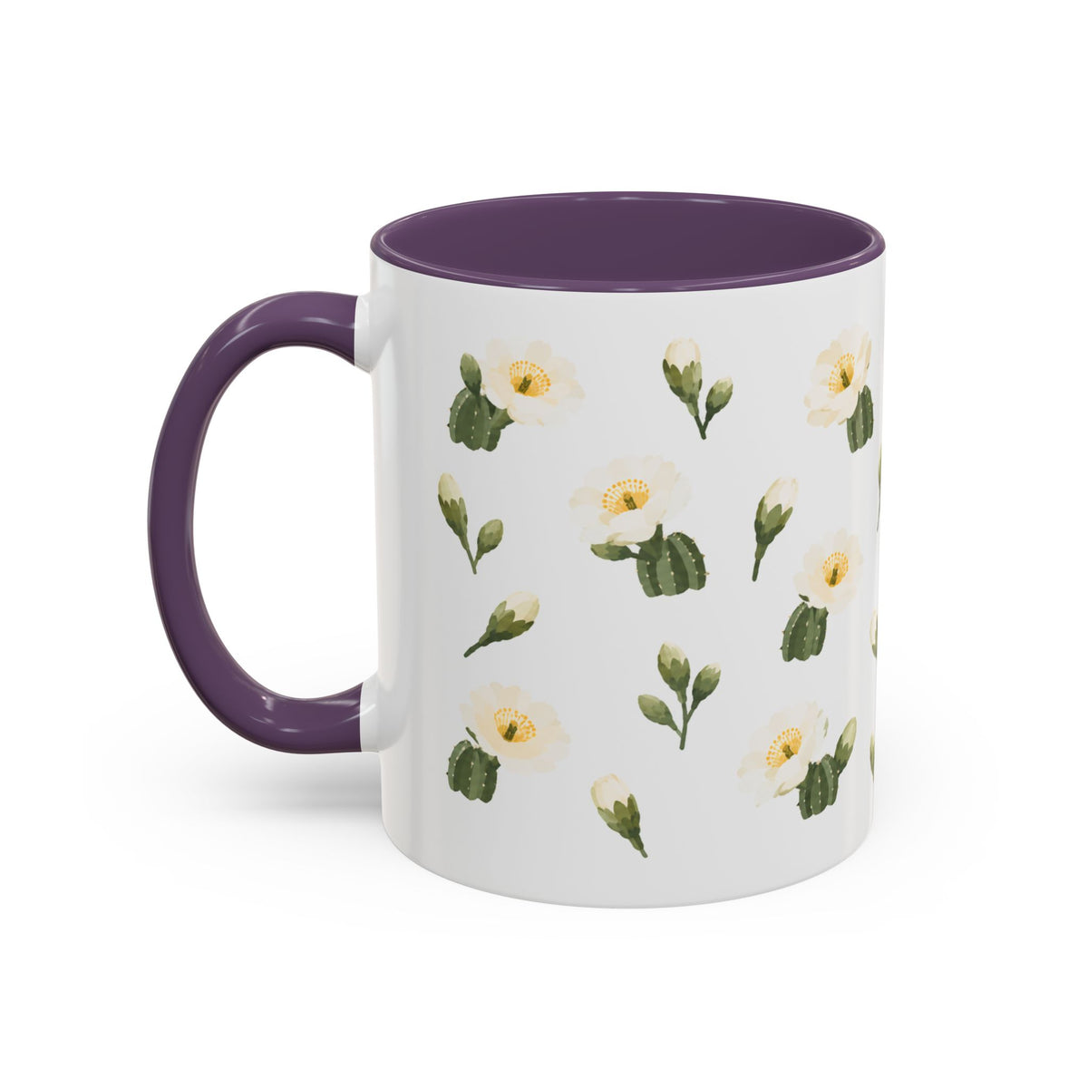 Arizona Saguaro cactus blossom Mug, State Flower Floral Coffee Cup, 11oz Botanical Gift