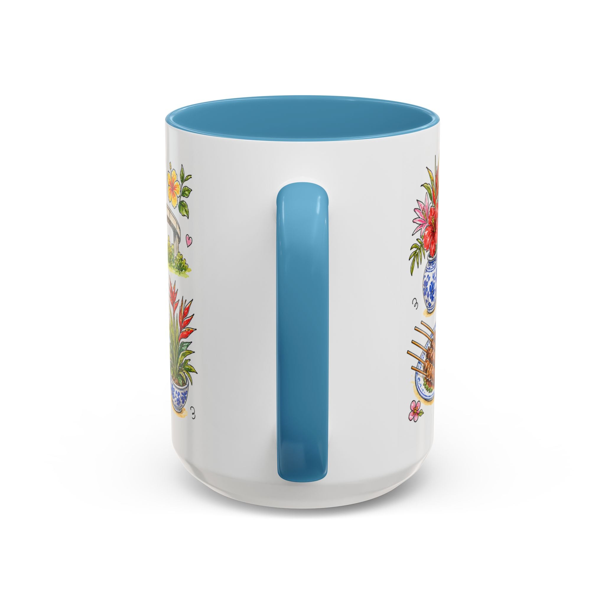 Kuala Lumpur Illustrated Travel Mug | City Souvenir Accent Coffee Mug | 11oz 15oz Ceramic Cup