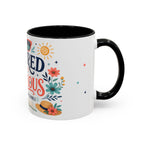 Retired And Fabulous Coffee Mug | Retirement Gift For Women Men | Accent Color Ceramic 11oz 15oz