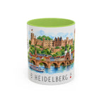 Heidelberg Illustrated Travel Mug | City Souvenir Accent Coffee Mug | 11oz 15oz Ceramic Cup